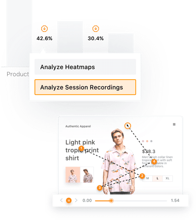 session recordings within VWO Insights