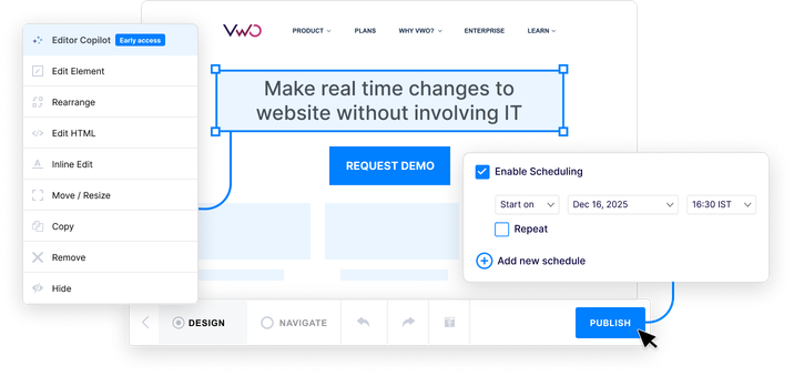 release changes on your website using VWO Deploy