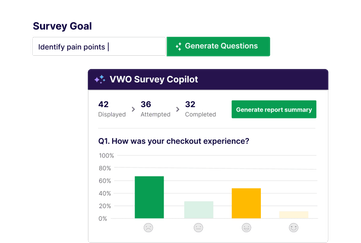 A visual of the survey report copilot