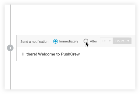 screenshot showing how to automate sending push notifications