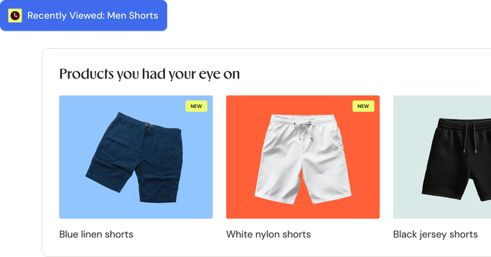 Kürzlich angesehene Herrenshorts, die einem Shopper erneut empfohlen werden