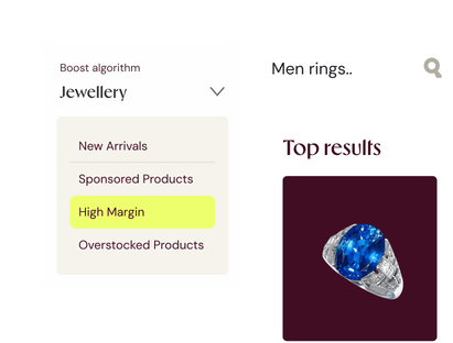 Algorithme de boost mettant en avant les produits à forte marge pour une recherche de bijoux