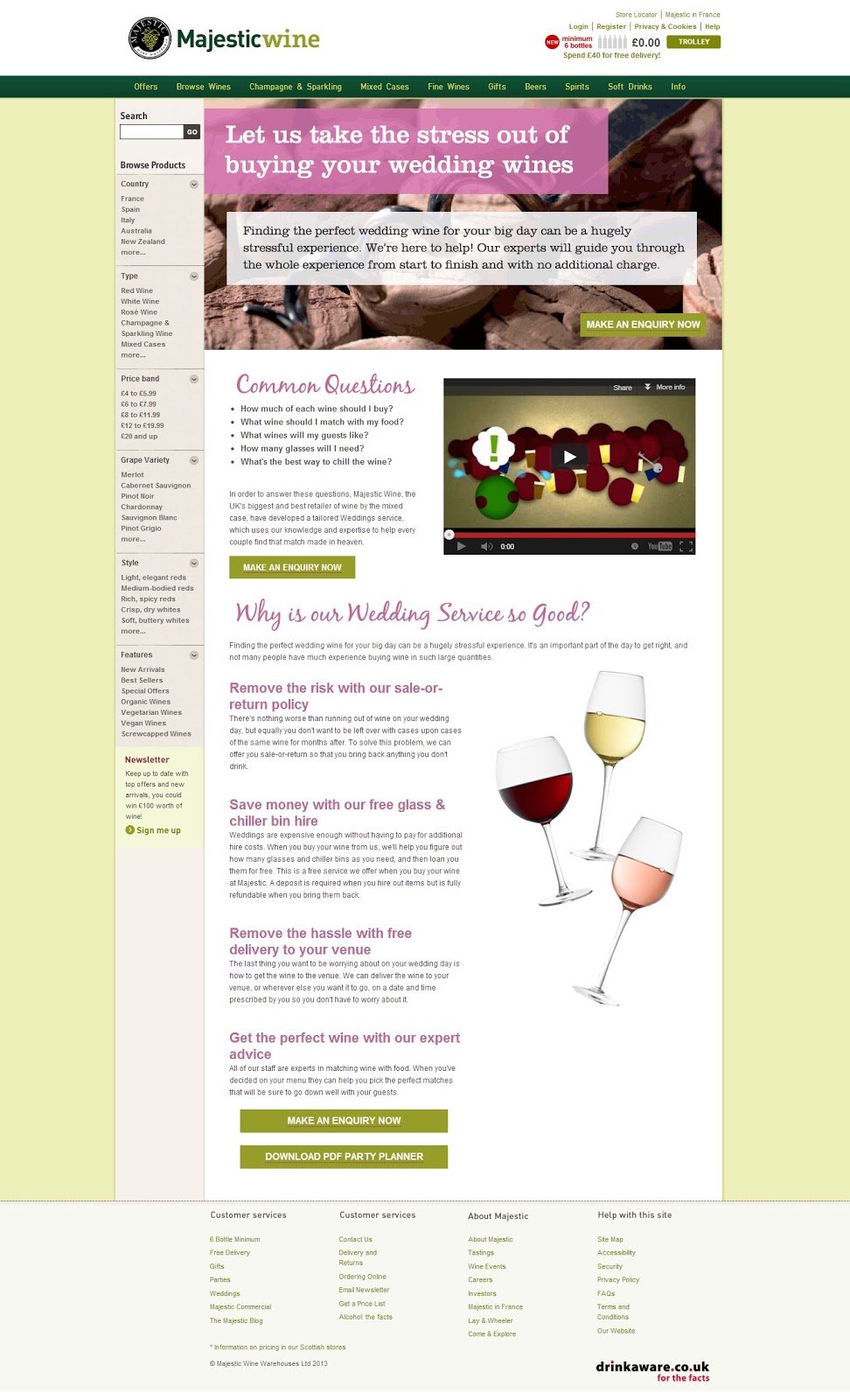 Majestic Wine Redesigned Its Category Page To Increase 'Enquiry Form