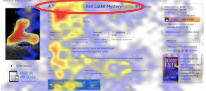 eye tracking on headline on amazon product page