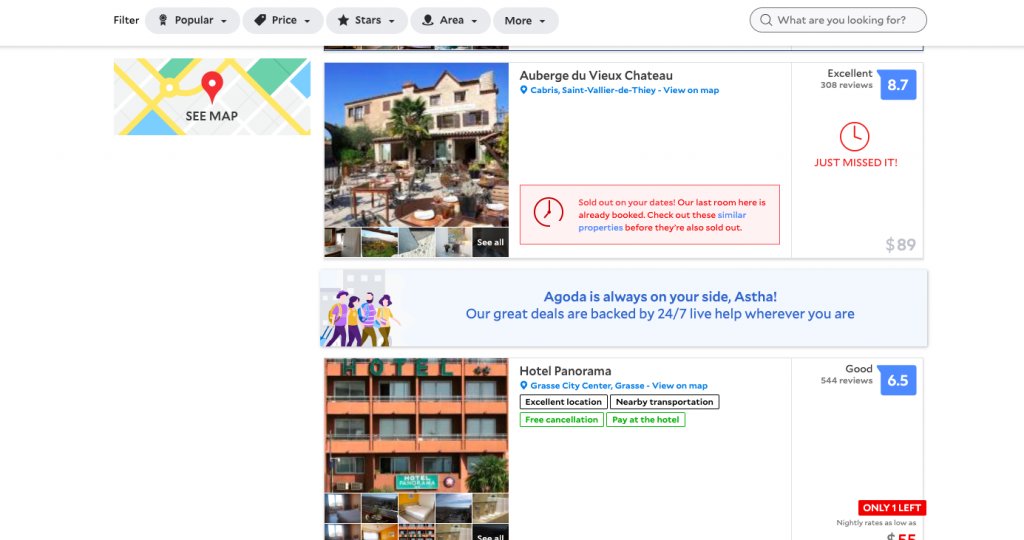booking personalized travel experiences on Agoda.com