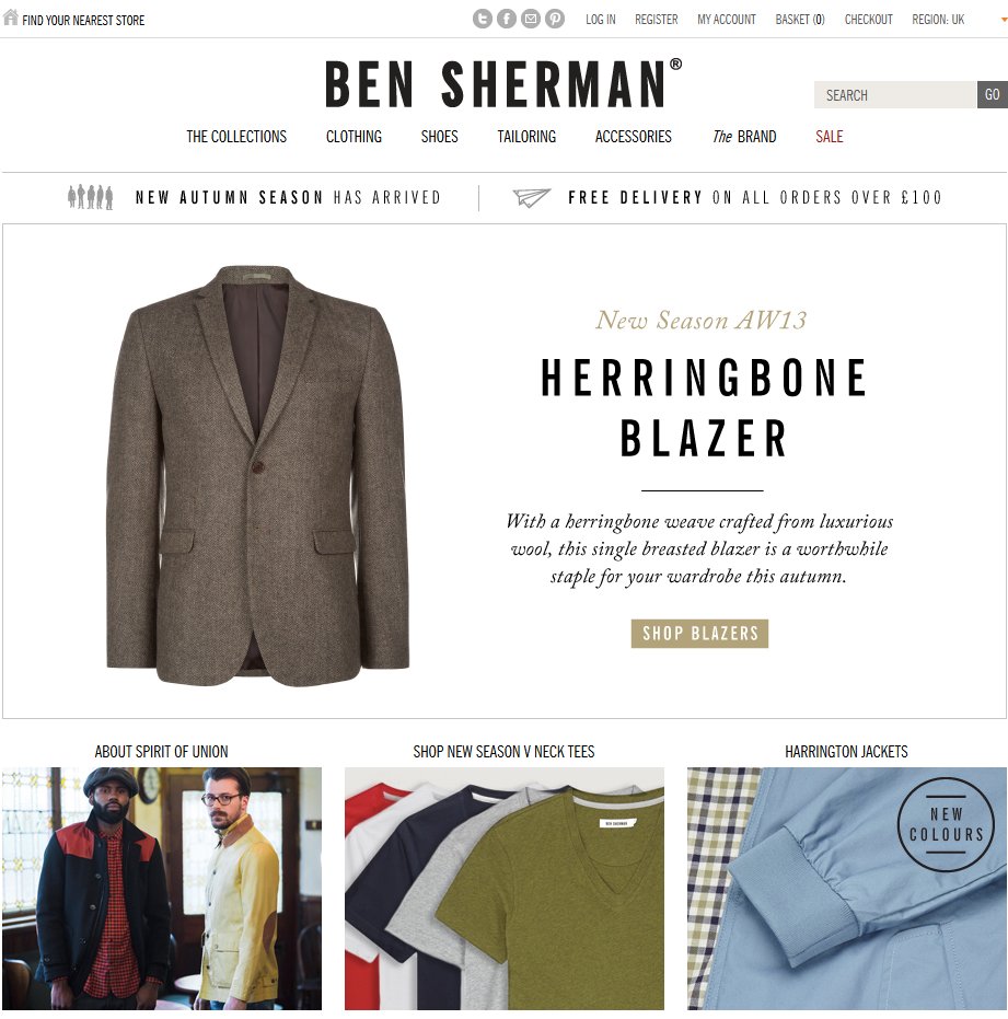 Ben Sherman focuses on only one offer