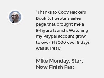 Copy Hackers Testimonial