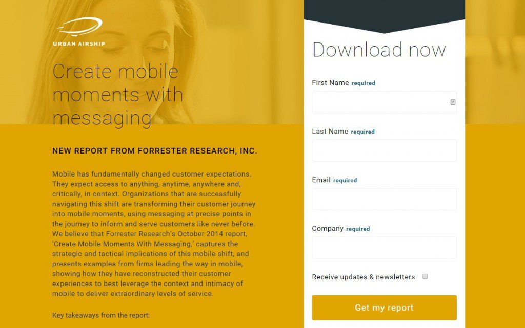 Screenshot of MarketingProfs Form