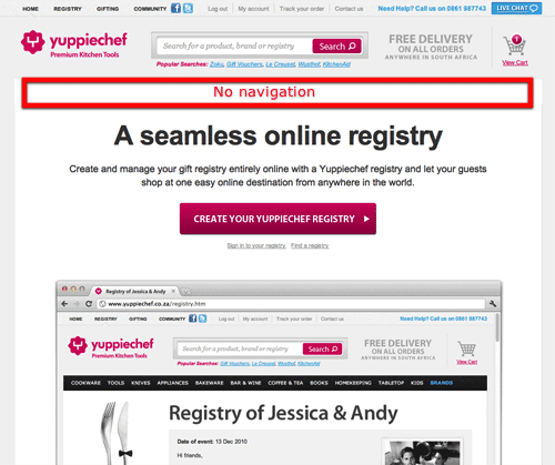 Removing navigation bar from eCommerce landing page - Case Study (2)