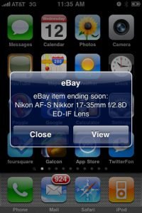 an example of omnichannel strategy with a personalized push notification from ebay