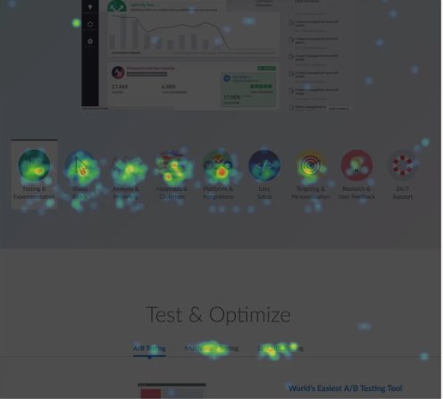 screenshot of the heatmap from VWO's website